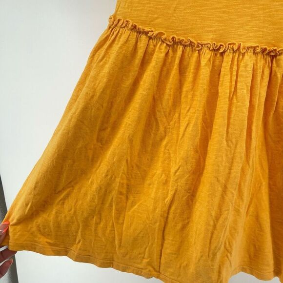 Cat & Jack Toddler Girls Mustard Yellow Flutter Sleeve Cotton Dress Size 5T - Picture 6 of 10